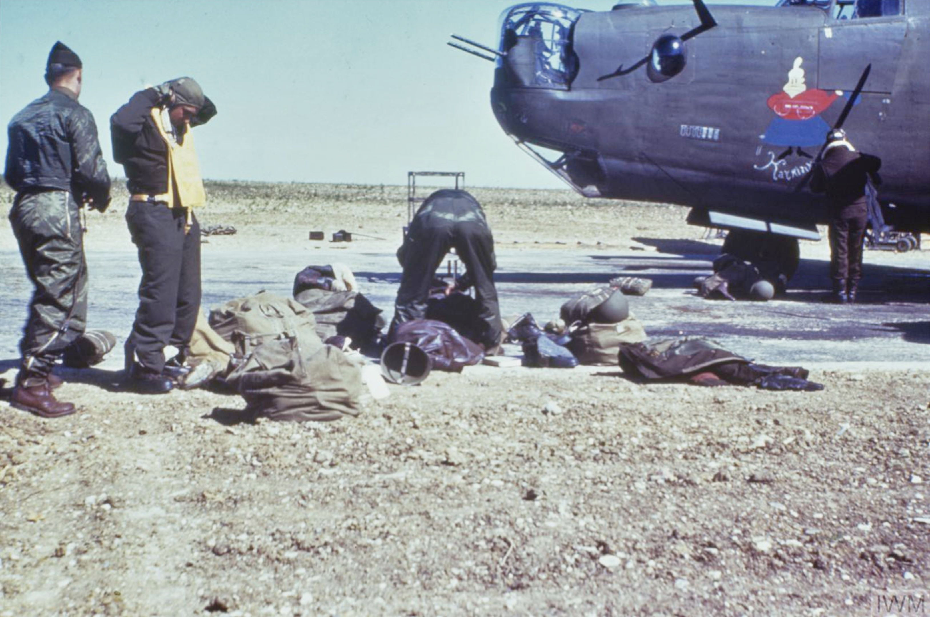42-51197 B-24H Liberator 8AF 493BG839BS R5H Katrinka nose art June 1944 FRE6900