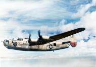 Asisbiz 44-40437 B-24J Liberator 8AF 44BG506BS Hairless Joe previously with the 493BG861BS during a mission Oct Nov 1944 01