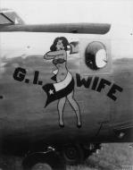 Asisbiz 44-40477 B-24J Liberator 8AF 493BG862BS N6O GI Wife nose art right side FRE8662