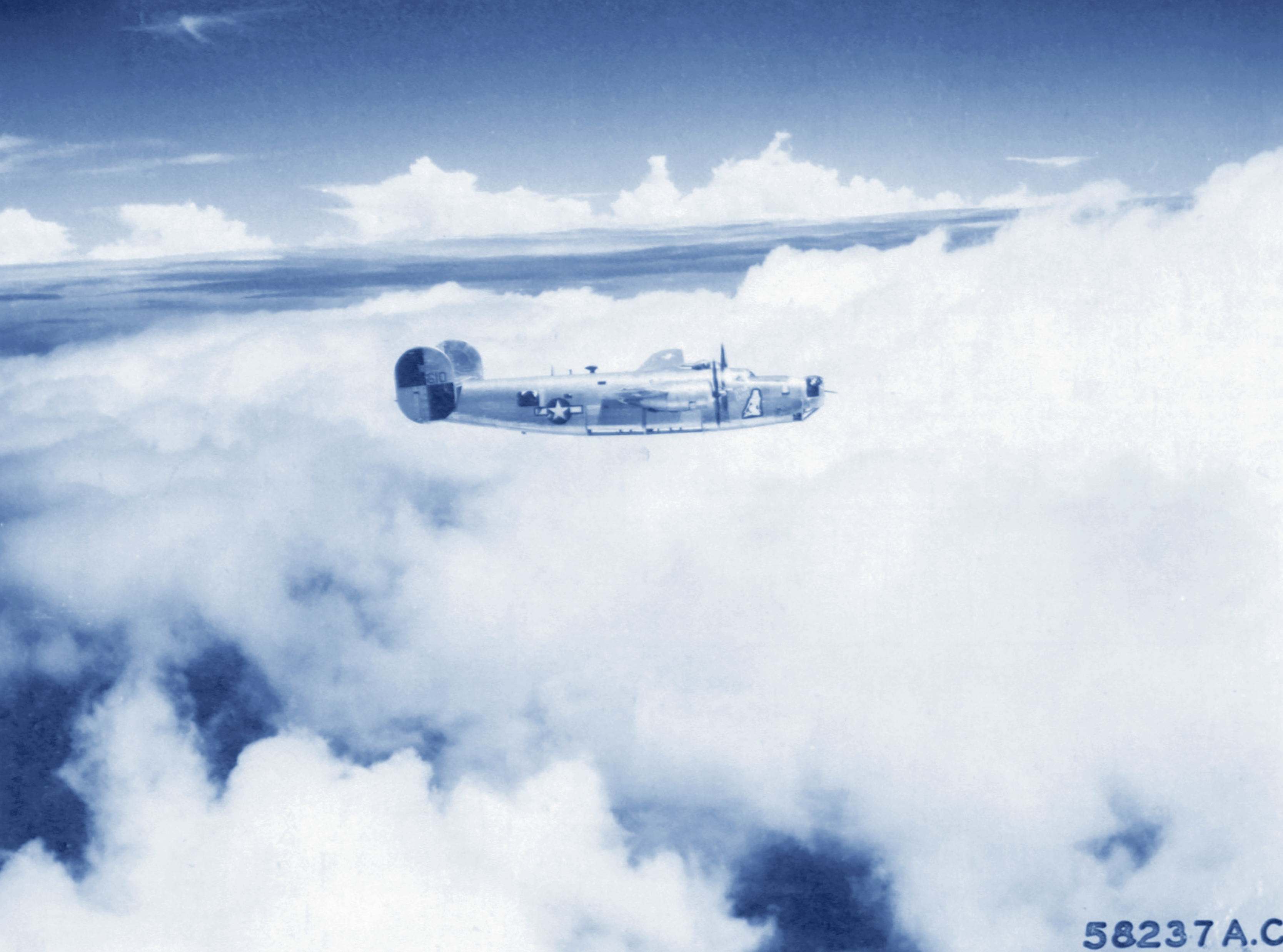 44-41610 B-24L Liberator 494BG867BS 610 Star Dust during a mission to bomb Korror Island Palau 1st May 1945 NA1246a