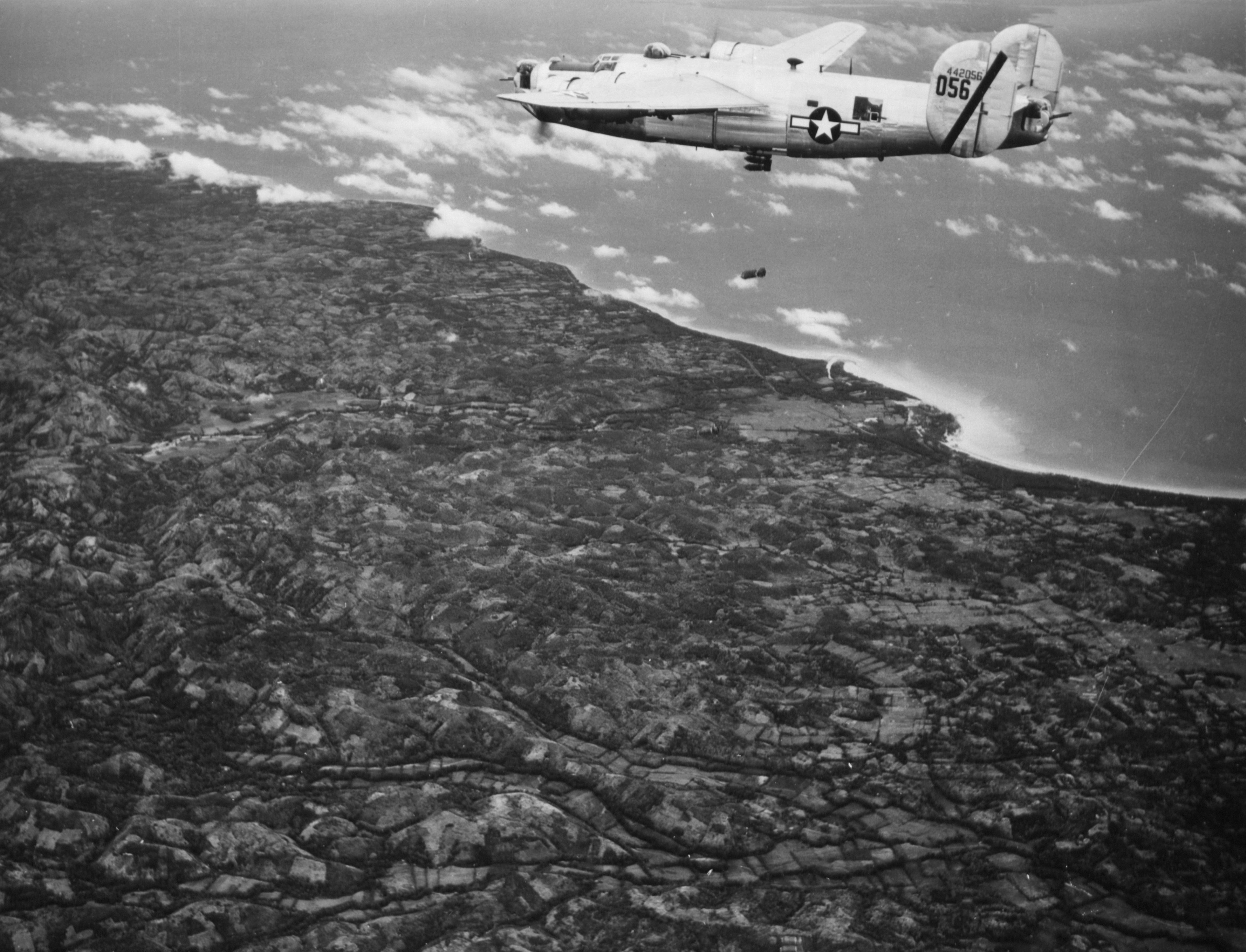 44-42056 B-24M Liberator 7AF 494BG865BS 056 bombing enemy positions Cebu Philippines 1945 01