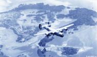 Asisbiz 7AF 494BG864BS B-24J Liberators after Arakebesan Island in the Carolines 25th Nov 1944 NA046