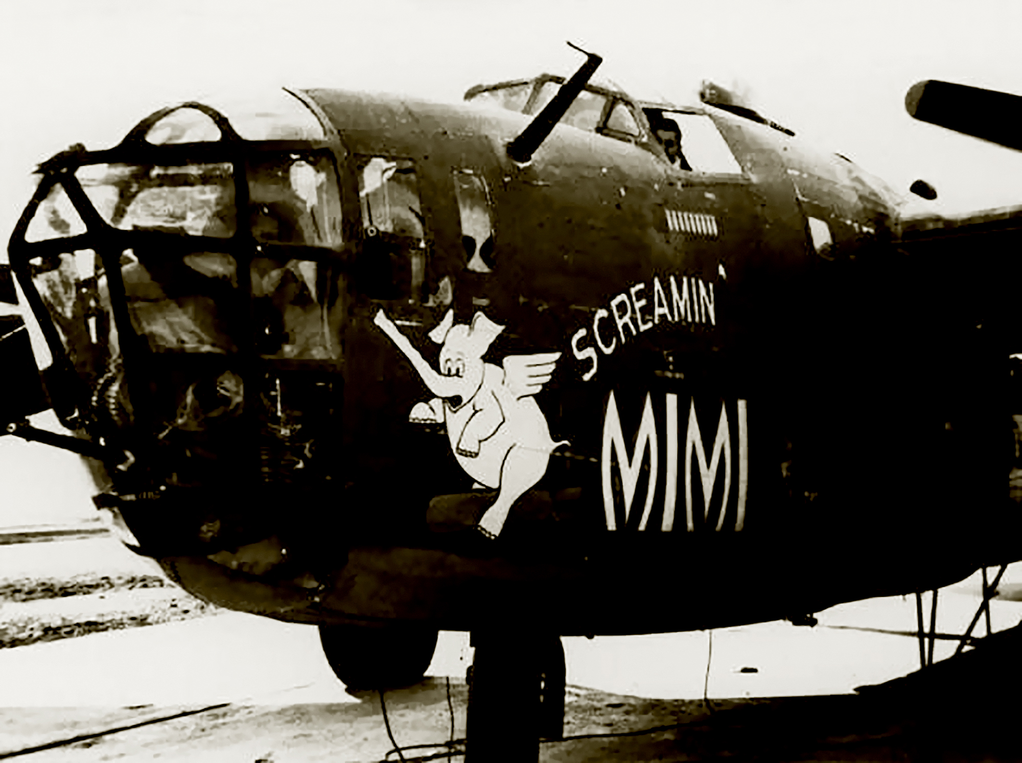 42-40997 B-24D Liberator 8AF Carpetbaggers 801BG Screamin' Mimi England 1945 01