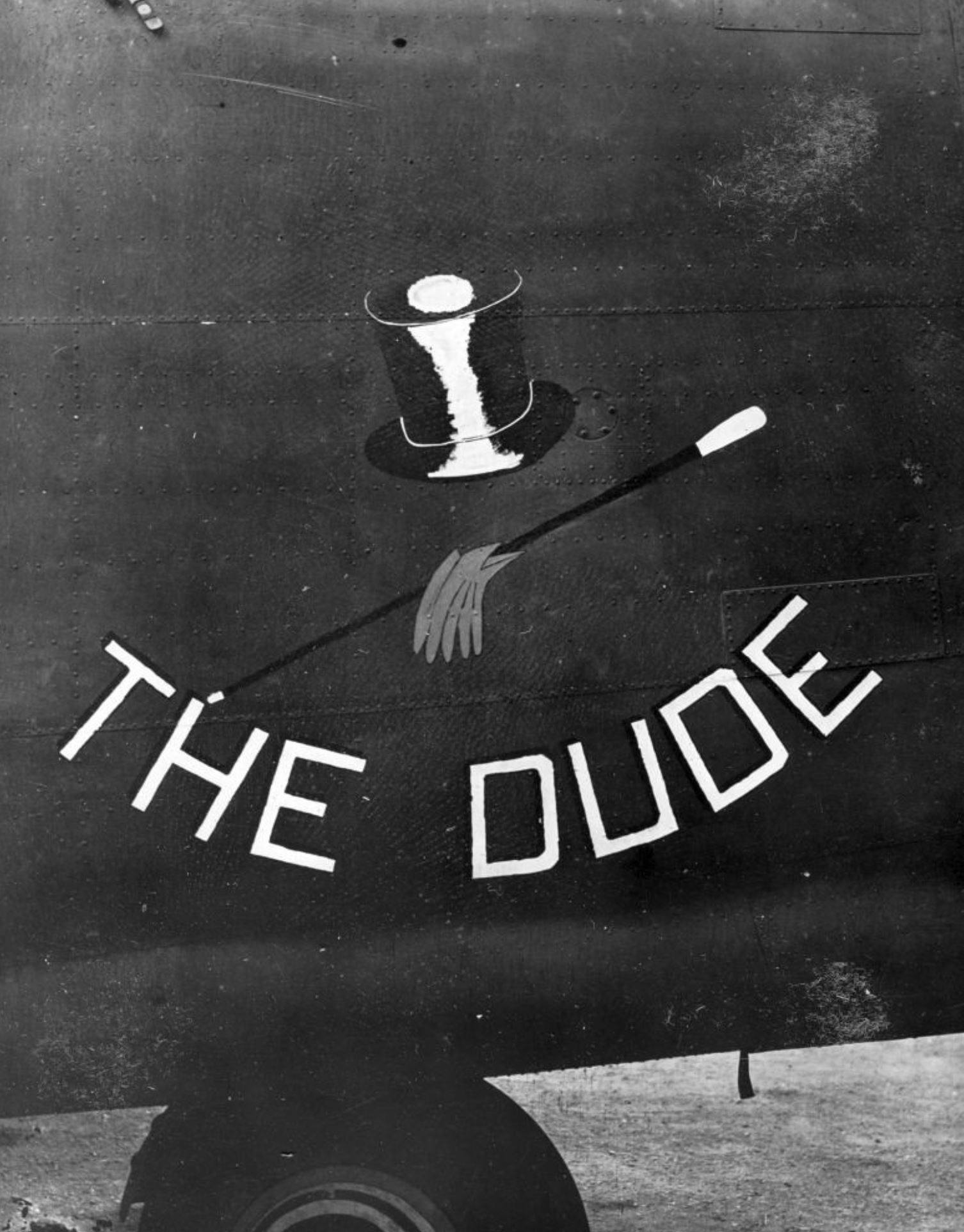 42-40326 B-24D Liberator 5AF 90BG320BS The Dude nose art right side in New Guinea 01