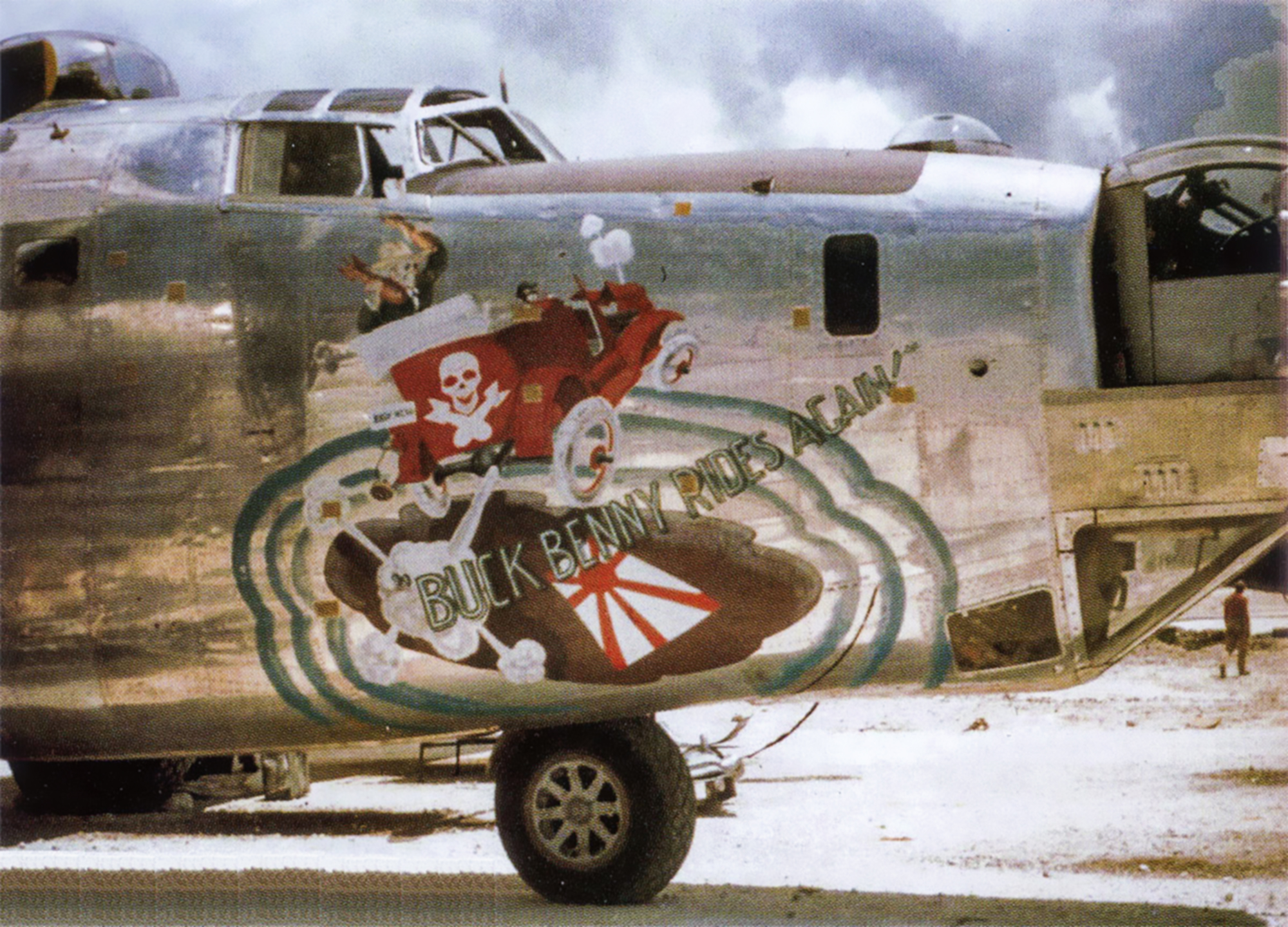 42-64340 B-24J Liberator 5AF 90BG319BS Buck Benny rides again nose art right side 01