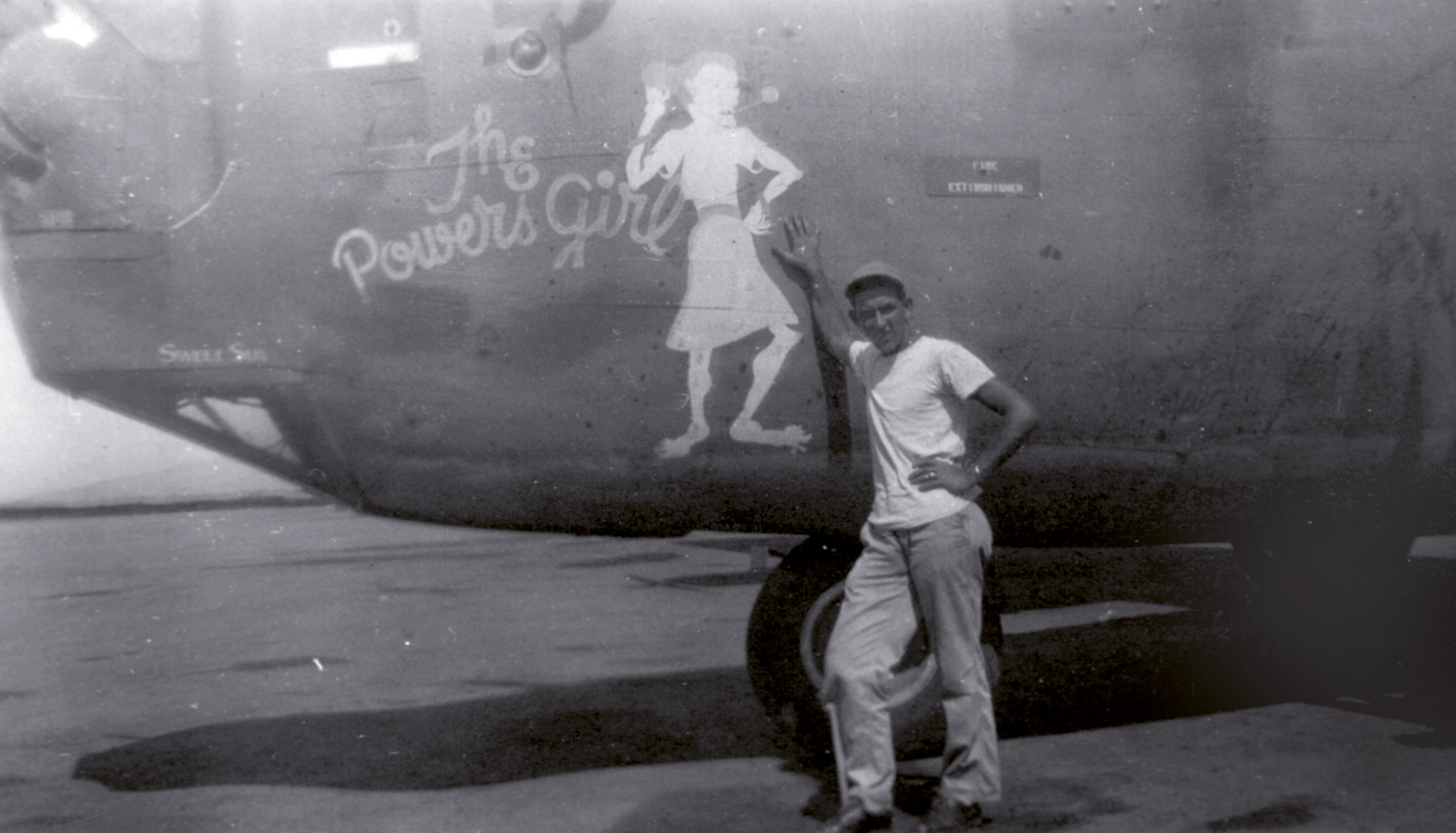 42-72807 B-24D Liberator 5AF 90BG400BS The Powers Girls nose art left side in New Guinea 01
