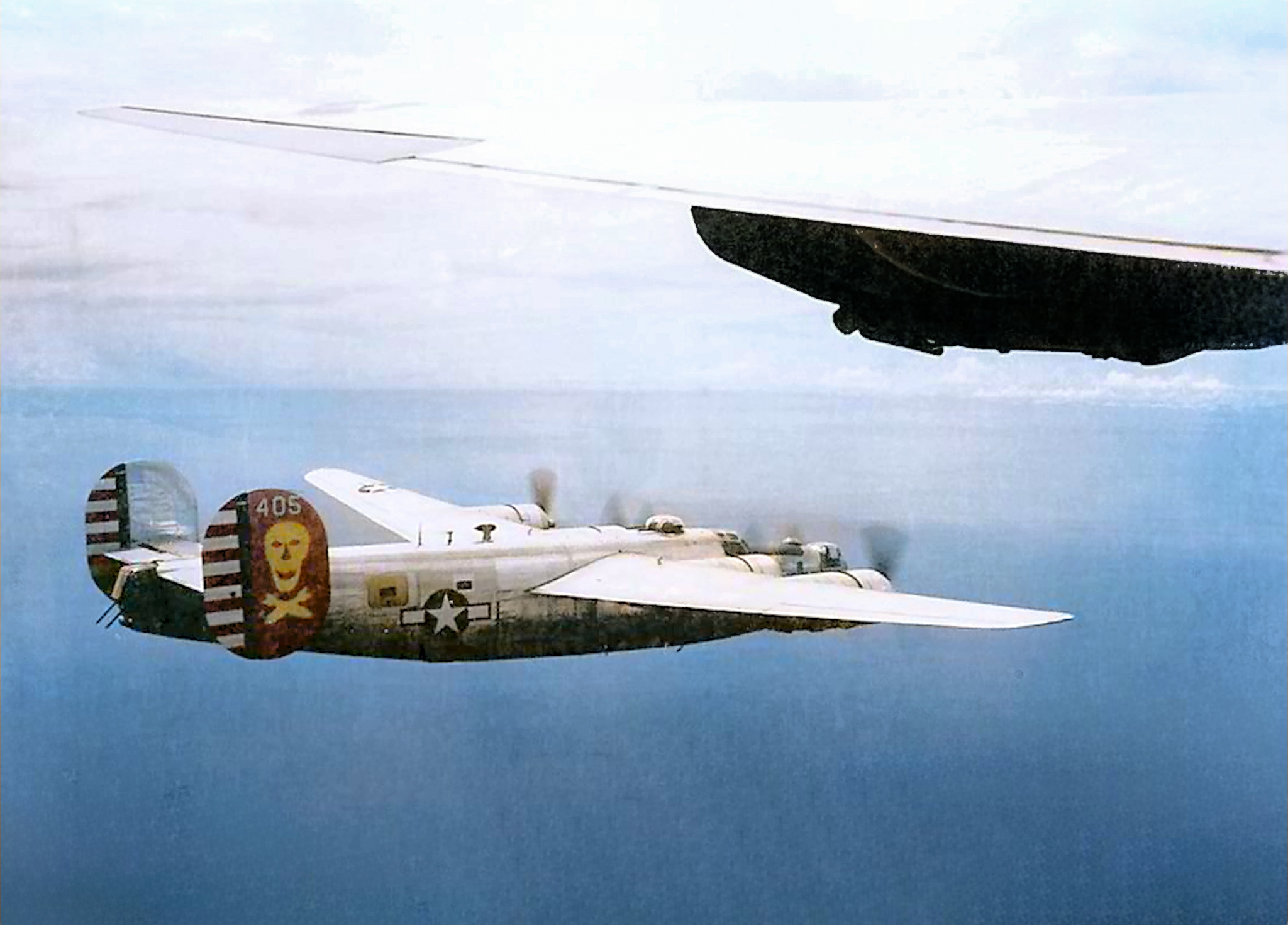 44-40405 B-24J Liberator 5AF 90BG320BS in flight later lost over Biak with Carl E Peterson and crew 24th Feb 1945 MACR14244