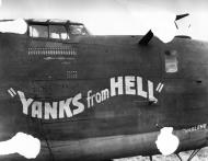 Asisbiz 41 23716 B 24D Liberator 5AF 90BG321BS Yanks from Hell nose art right side 01