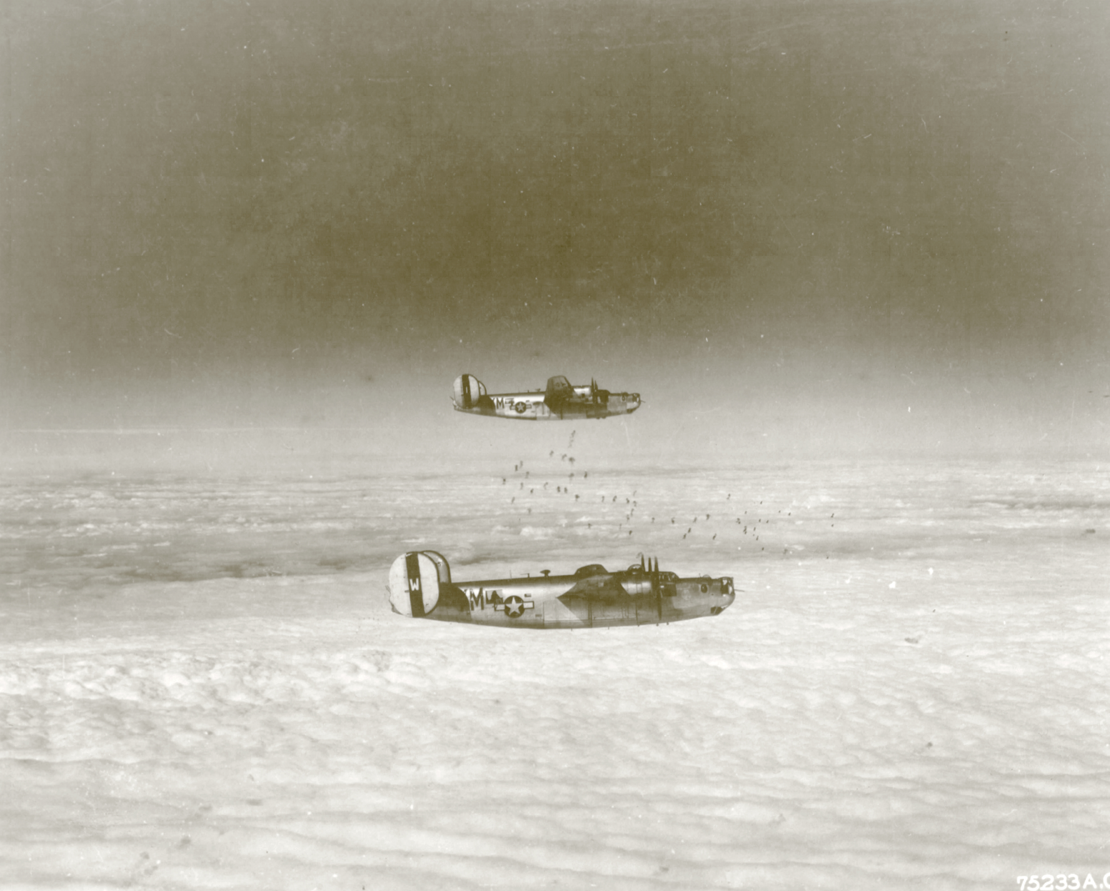 42-95204 B-24H Liberator 8AF 93BG409BS YMI Down and Go and YMW mission to Misturg Germany 1st March 1945