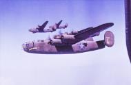 Asisbiz 41-24226 B-24D Liberator 8AF 93BG328BS GOL Joisey Bounce in formation FRE5798