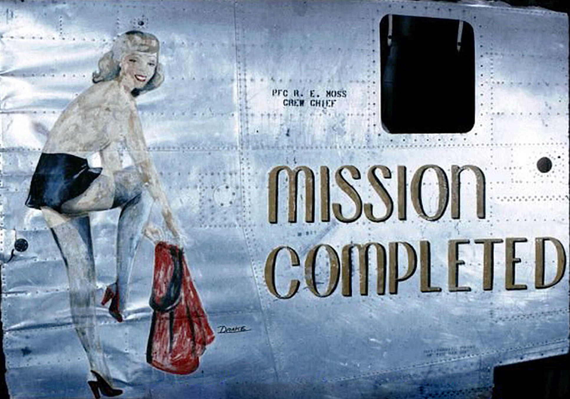 44-41xxx B-24J Liberator 10AF 7BG436BS Mission Completed nose art right side CBI 01