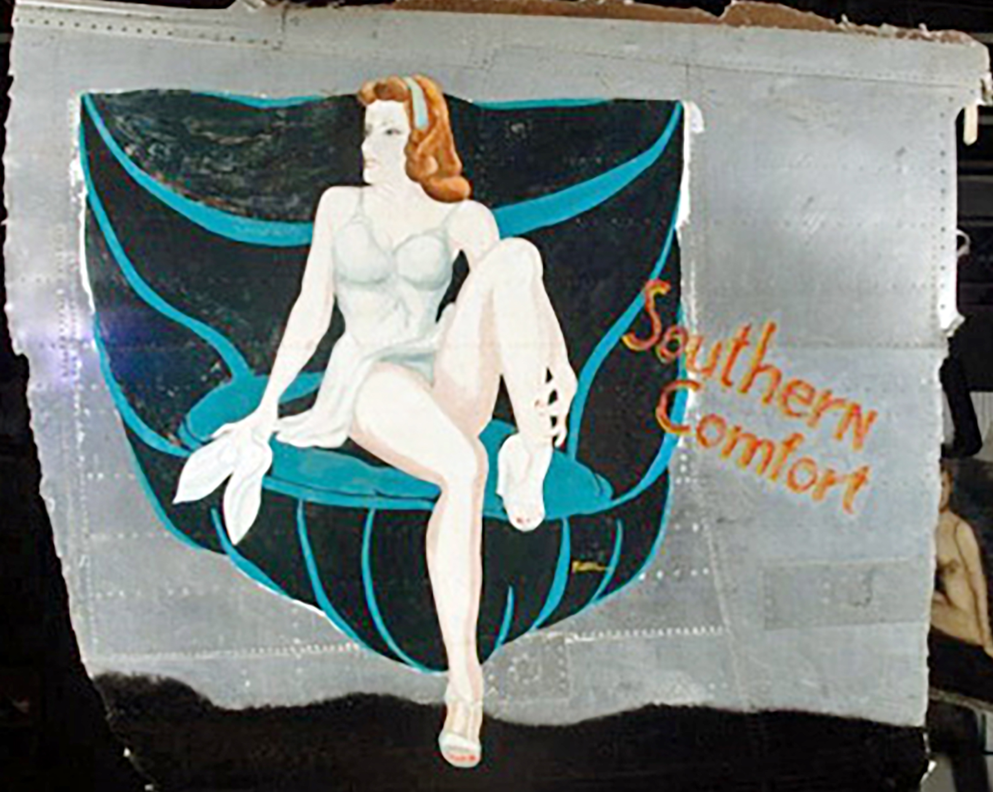 44-4xxxx B-24 Liberator 10AF 7BG Southern Comfort nose art right side CBI 01