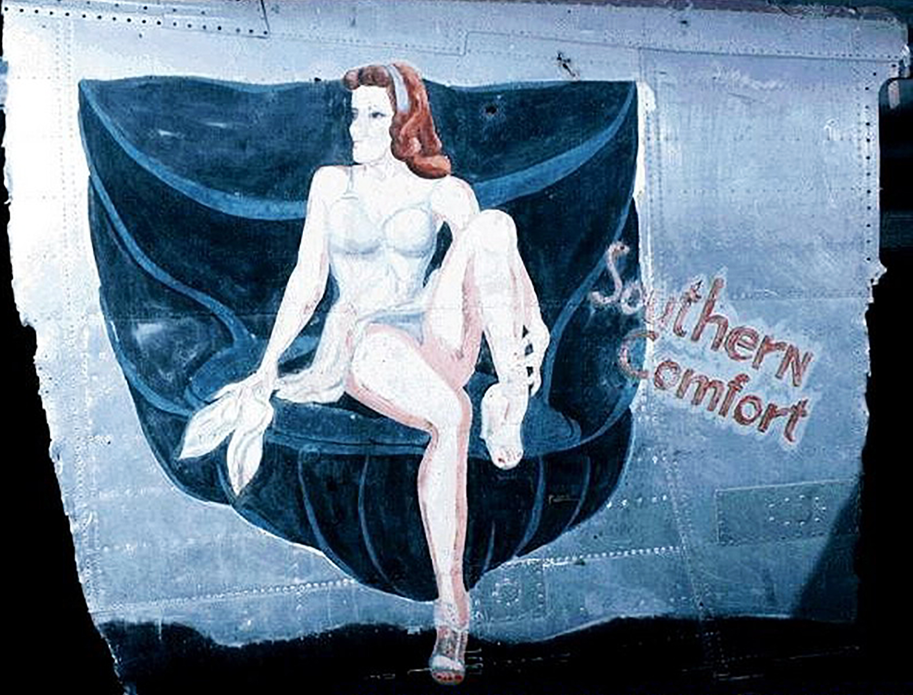44-4xxxx B-24 Liberator 10AF 7BG Southern Comfort nose art right side CBI 03