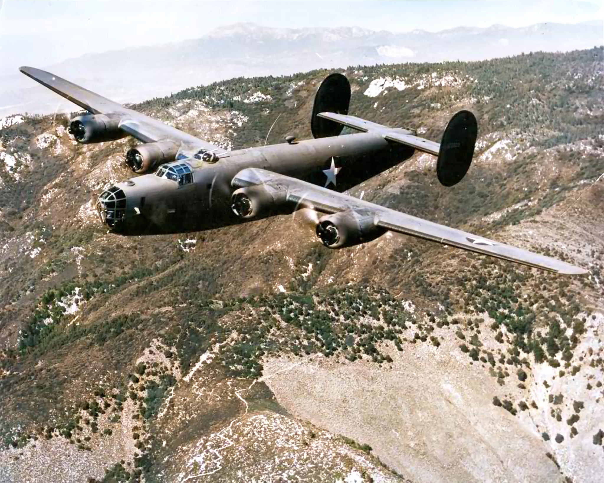 41-23928 B-24D Liberator during a training flight based out of Langley USA 1942 01
