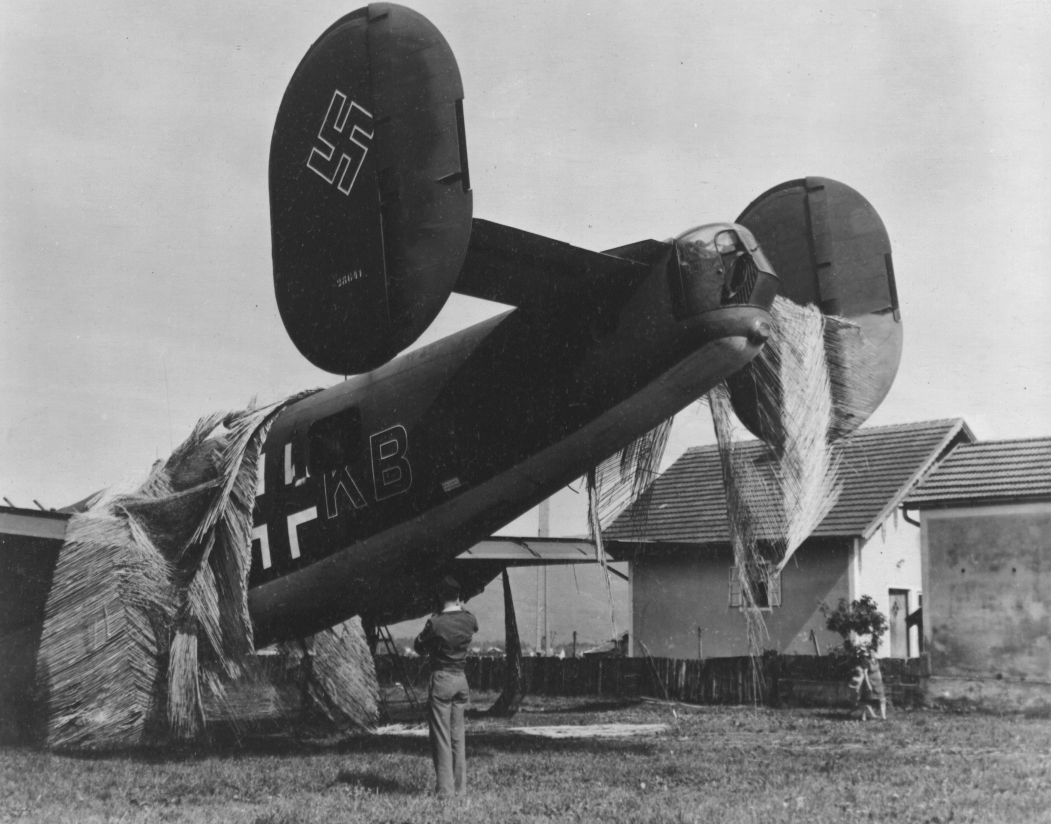 Captured Consolidated B-24 Liberator used by Luftwaffe and recaptured back at Salsburg Austria 1945 01