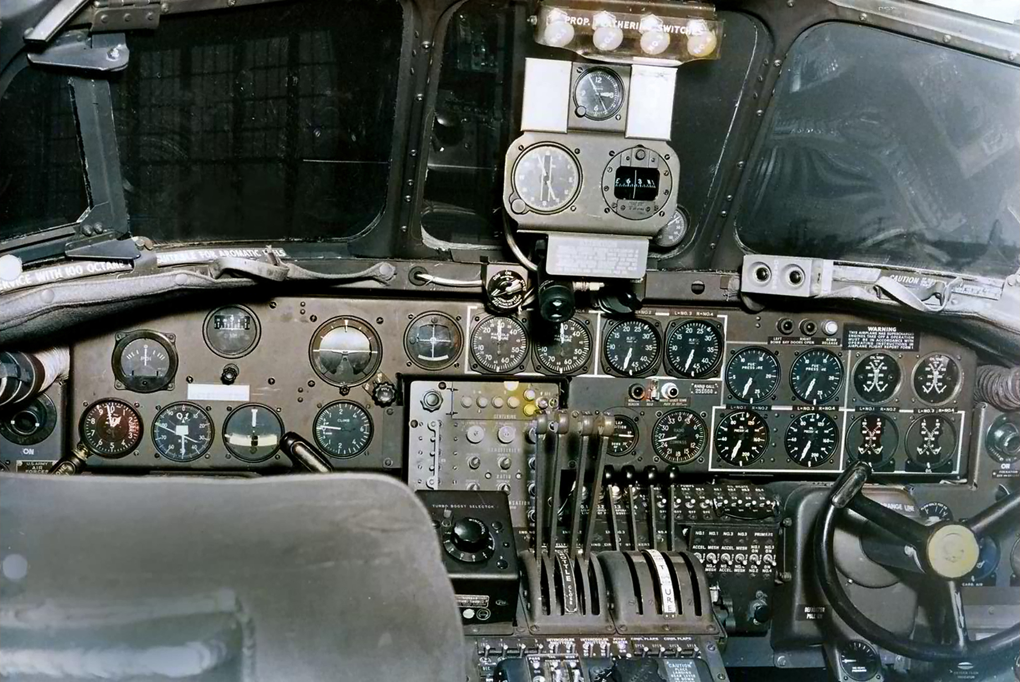 Consolidated B-24 Liberator cockpit view 02