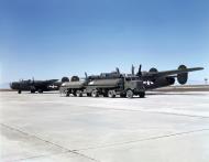 Asisbiz WWII color photo of USAAF 42-41195 Consolidated B-24D Liberator being refueled in the USA 1943 01