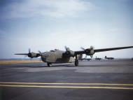 Asisbiz WWII color photo of early USAAF Consolidated B-24D Liberator training aircraft taxiing in USA 1941 01