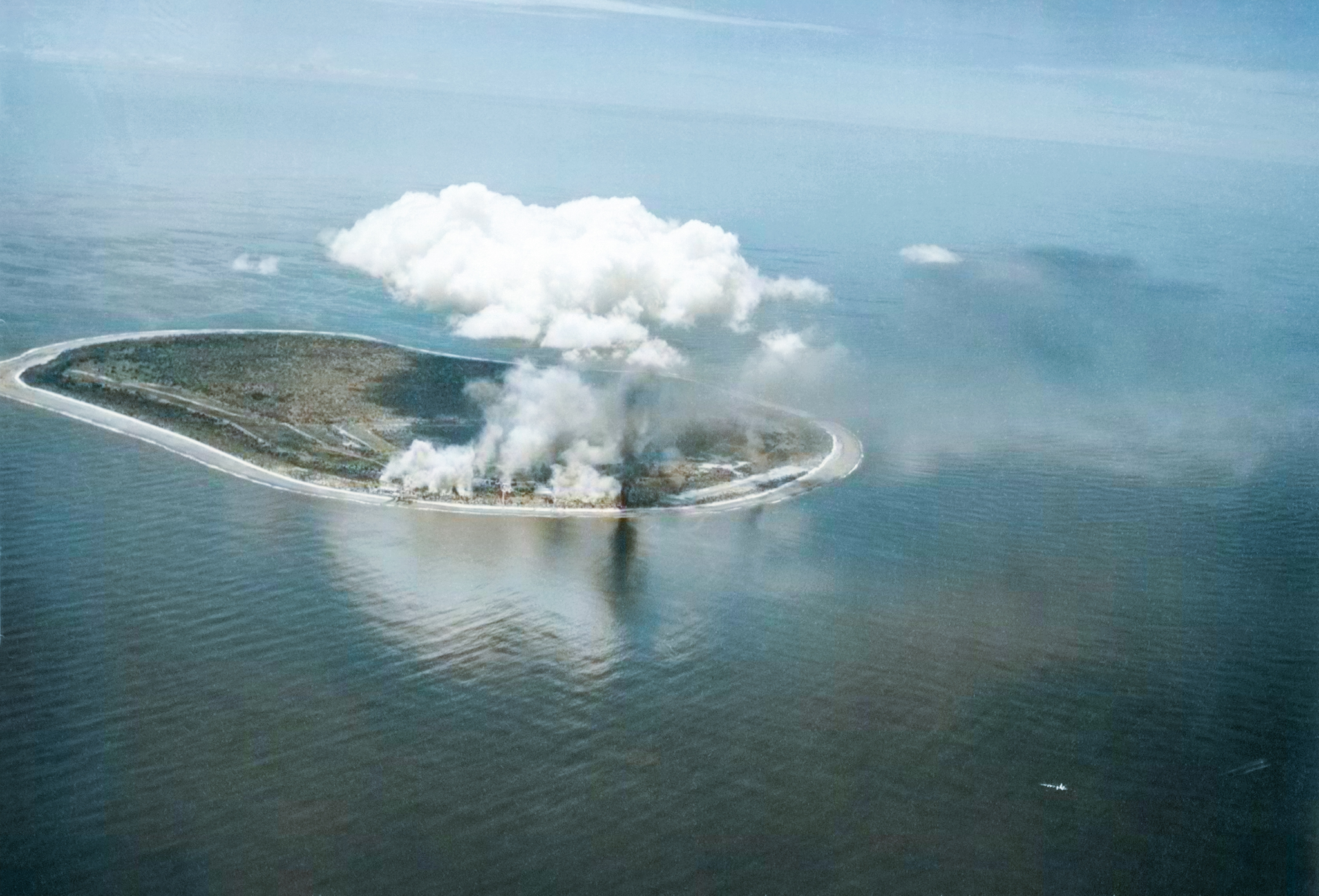 Target airfield on Nauru Island Gilbert Islands by 7AF B-24 Liberators 21st Apr 1943 01