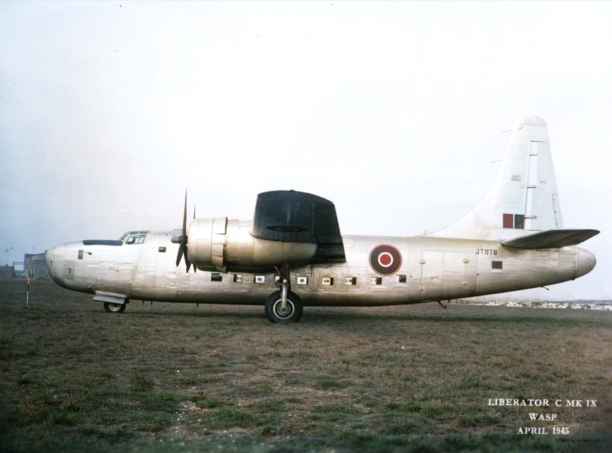 FMS Liberator CIX RAF Atlantic Transport JT978 at the Aeroplane and Armament Experimental Establishment Boscombe Down Wiltshire Ape 1945 01