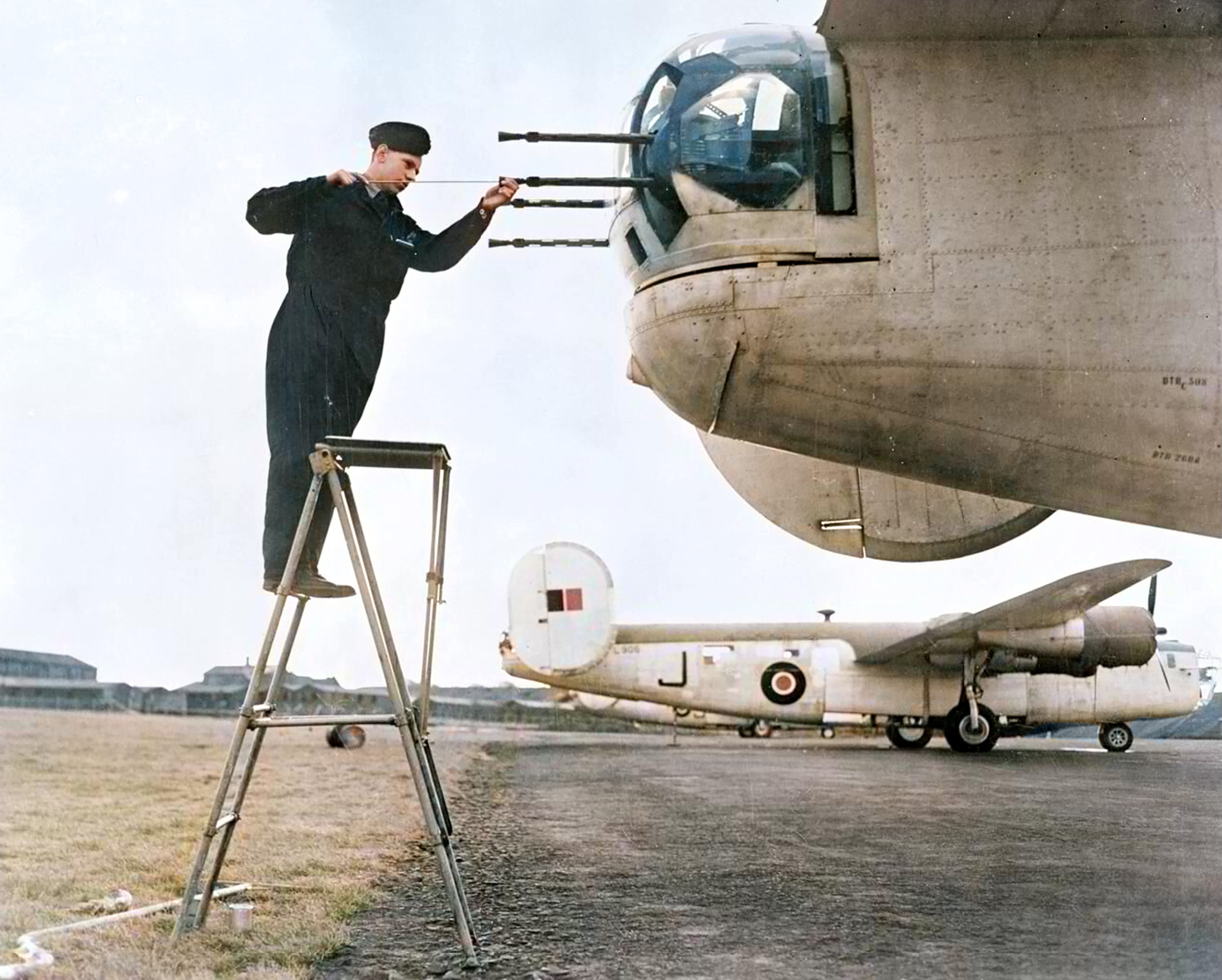 FMS Liberator GRIII RAF J FL906 foreground ex B-24D 41 11714 was later ditched in the North Atlantic on 20th June 1943 01