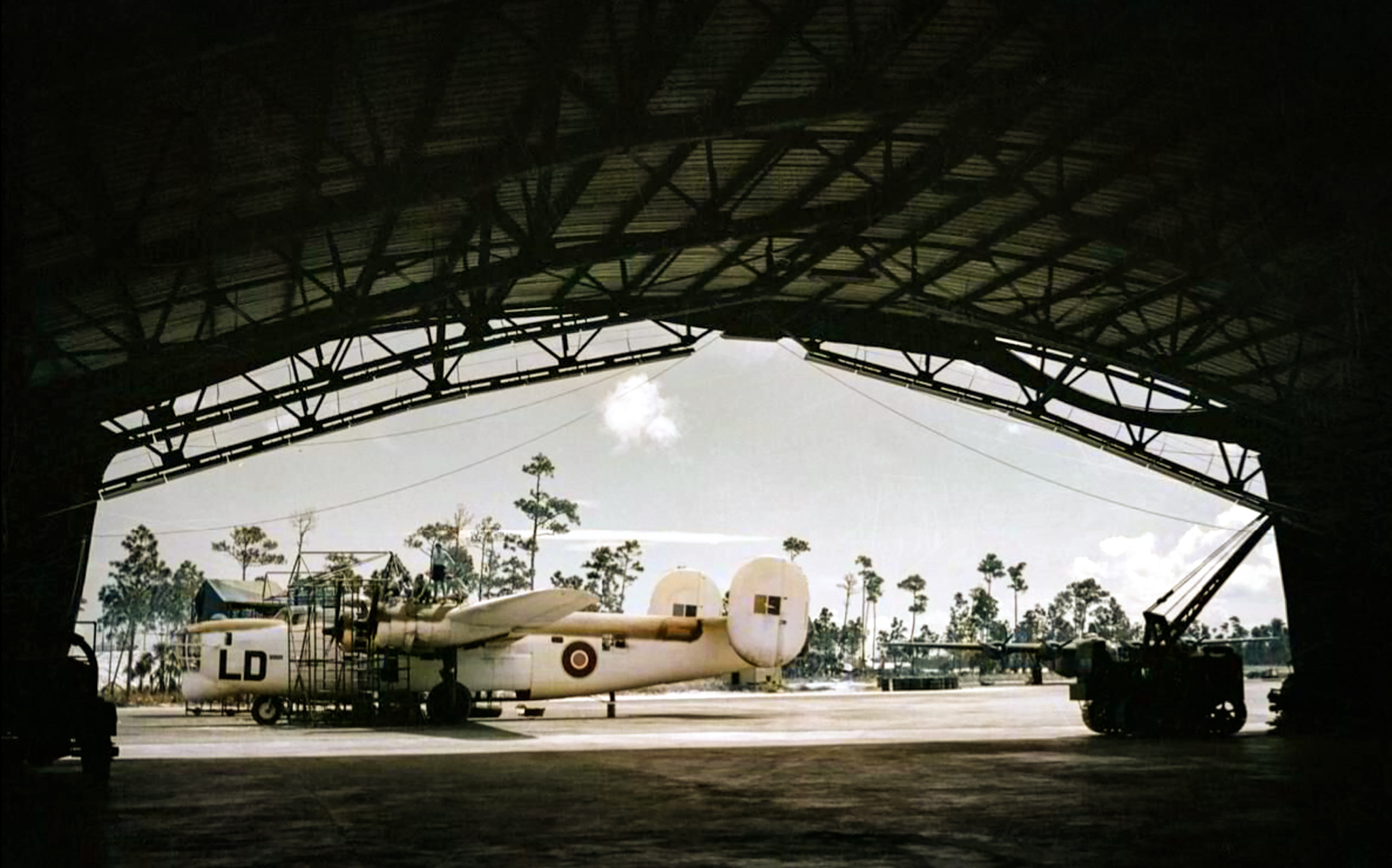 FMS Liberator GRV RAF 111 Coastal Operational training unit undergoes a routine service at Oakes Field Nassau Bahamas 01