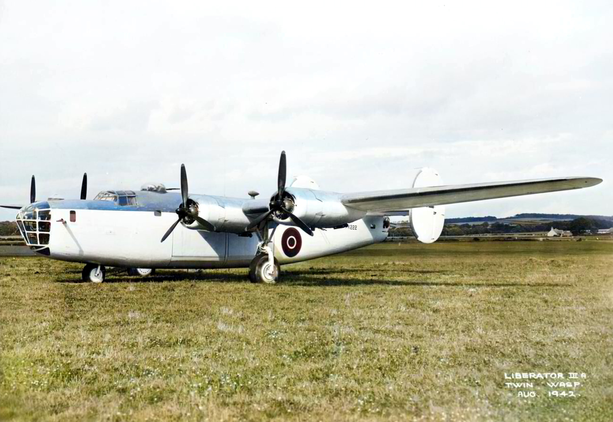 FMS Liberator III RAF Coastal Command FK222 ex USAAF 41-11599 based at at Boscombe Down Aug 1942 IWM 01