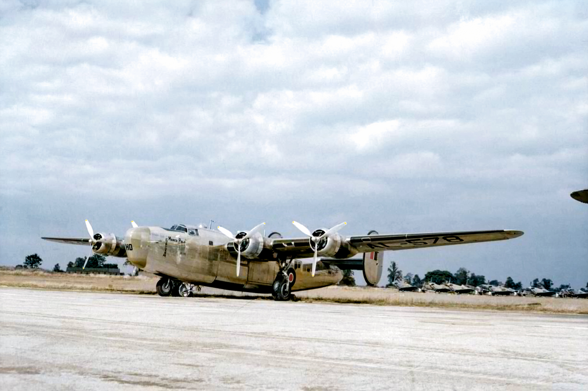 FMS LiberatorI RAF 45Sqn Atlantic Transport Group AL578 Marco Polo in post war markings at Lyneham Wiltshirea 01