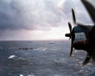 Asisbiz FMS Liberator RAF 120Sqn X flies over the convoy during a long patrol based out of Aldergrove IWM 01