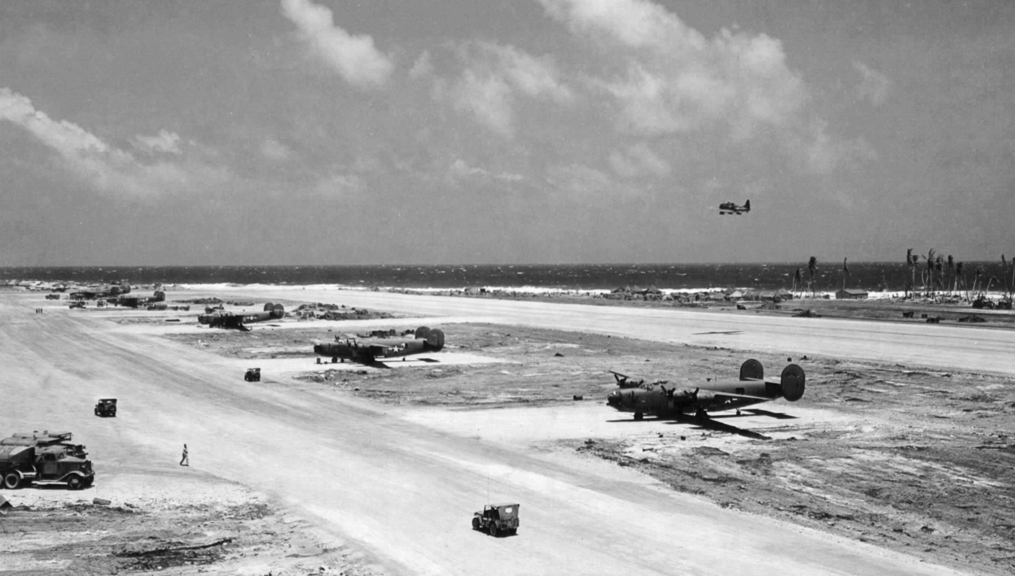 US Navy Consolidated PB4Ys Liberators with Erco nose turrets at Kwajalein Marshall Islands 6th May 1944 01
