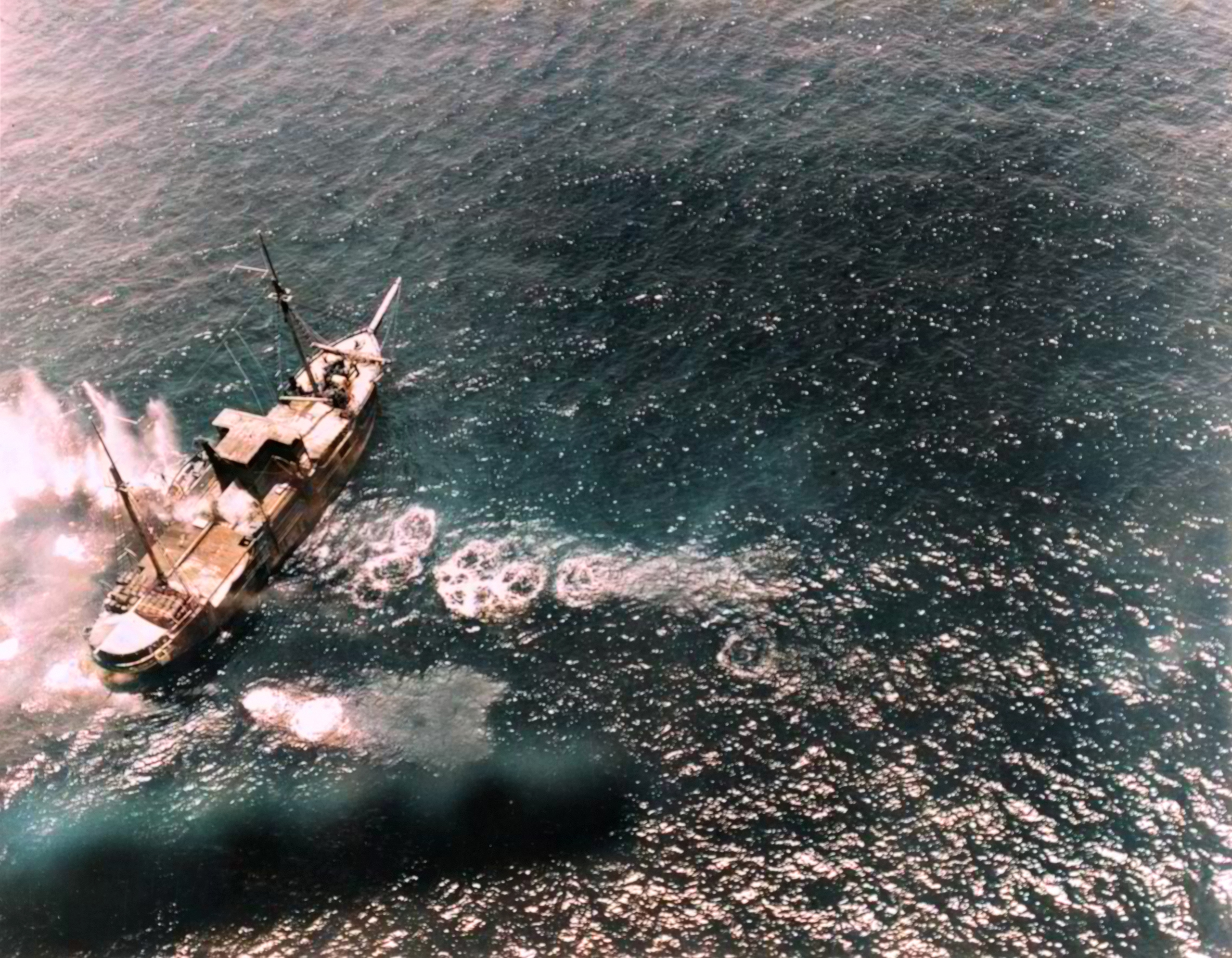 US Navy VB-106 PB4Y-1 Liberators of attacking Japanese shipping western Pacific 1943 44 NH 75365