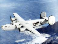 Asisbiz US Navy Consolidated PB4Y-1 Liberators of VPB-105 U on loan to Coastal Command in flight based at Dunkeswell 1945 01