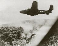 Asisbiz 41 30258 B 25D Mitchell 5AF 345BG501BS over Cape Gloucester New Briatin before the landings 10th Jan 1945 01