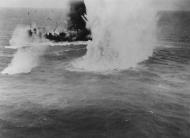 Asisbiz 5AF 345BG B 25's attacking Japanese Navy escort frigate 30 miles south of Amoy China Sea 6th July 1945 03