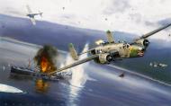 Asisbiz B 25 Mitchells 5AF 38BG attacking Japanese Nagato Maru 5900GT at Wewak 2nd Sep 1943 0A