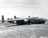 Asisbiz 10AF North American B 25 Mitchell belly landed at Chakulia Airfield India NA287