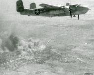 Asisbiz 43 4806 B 25H Mitchell 10AF 12BG 54 bombs Japanese supply area at Taungdwingyi Burma 11th Apr 1945 NA814