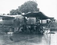Asisbiz B 25 Mitchell with improvised tarpaulin during a monsoon downpour 12th Oct 1944 NA167