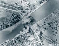 Asisbiz Target 10AF B 24s and B 25s bomb the Myitnge bridge near Mandalay Burma 10th Jan 1943 NA529