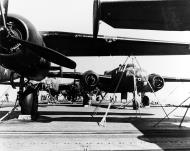 Asisbiz B 25B bombers parked on the flight deck of USS Hornet (CV 8) while en route to the raid's takeoff point NH53295