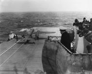 Asisbiz Doolittle Raid 40 2344 B 25 Mitchells LtCol Jimmy Doolittle taking off from USS Hornet in heavy seas 18th April 1942 02