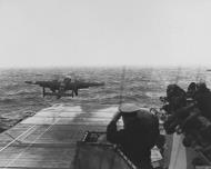 Asisbiz Doolittle Raid 40 2344 B 25 Mitchells LtCol Jimmy Doolittle taking off from USS Hornet in heavy seas 18th April 1942 03