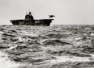 Asisbiz Doolittle Raid B 25 Mitchells taking off from USS Hornet in heavy seas 18th April 1942 020846e