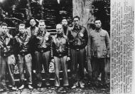 Asisbiz LtCol James H Doolittle USAAF (C) with members of his flight crew and Chinese officials China April 1942 NH97502