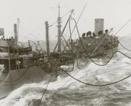 Asisbiz USS Sabine (AO 25) refuels USS Enterprise (CV 6) in rough weather during the approach phase 17th April 1942 80 G 330659