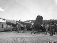 Asisbiz 41 12898 B 25C Mitchell locked break wheel on landing Wewak New Guinea 21st Jun 1943 NA552a