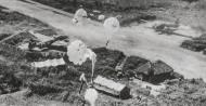 Asisbiz 5AF B 25 Mitchells Parachute bombing of Mitsubishi G4M betty at Vunakanau Airdrome Rabaul New Britain 12th Oct 1943 02