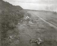 Asisbiz 5AF B 25 Mitchells over Boram airfield Wewak New Guinea 25th Oct 1943 02