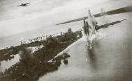 Asisbiz B 25 Mitchell 5AF 38BG71BS attacking coastal vessels at Dobo Dutch New Guinea 26th May 1944 01