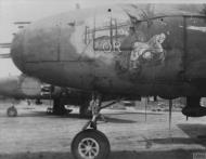 Asisbiz B 25 Mitchell nose art left side in Palawan Sep 1945 FRE11805
